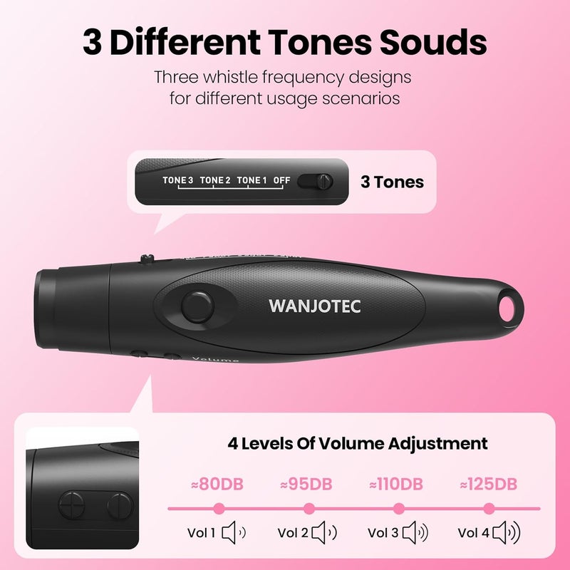 WANJOTEC Electronic Whistle for Teacher Coaches, 3 Tones Adjustable 130db Loudest High Volume Handheld Emergency Electric Whistles for Referee, P.E.Outdoor Sports Whistles with Lanyard - Image 4